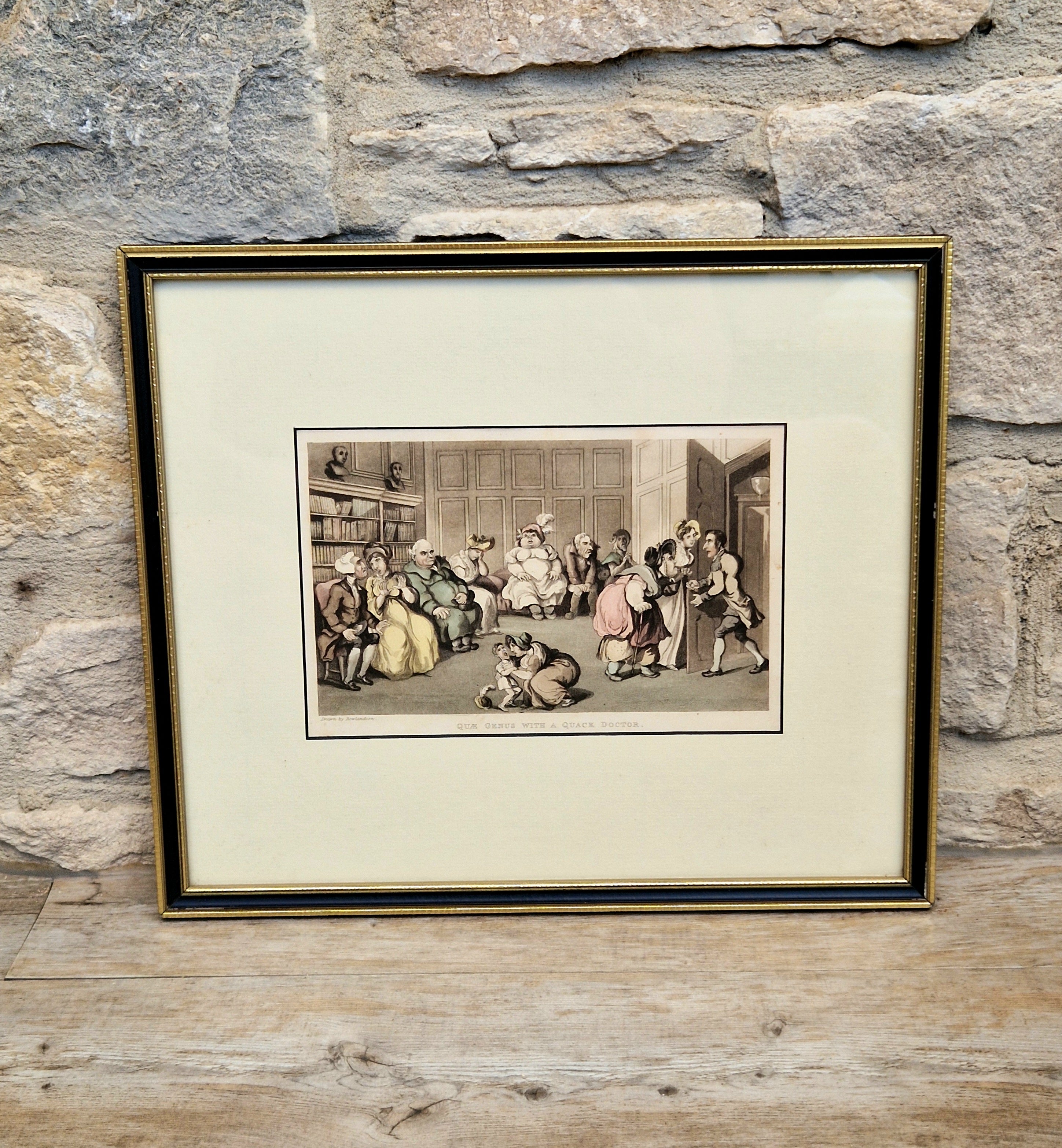 Thomas Rowlandson Lithograph Print 'Quae Genus, With A Quack Doctor' Framed Wall Art