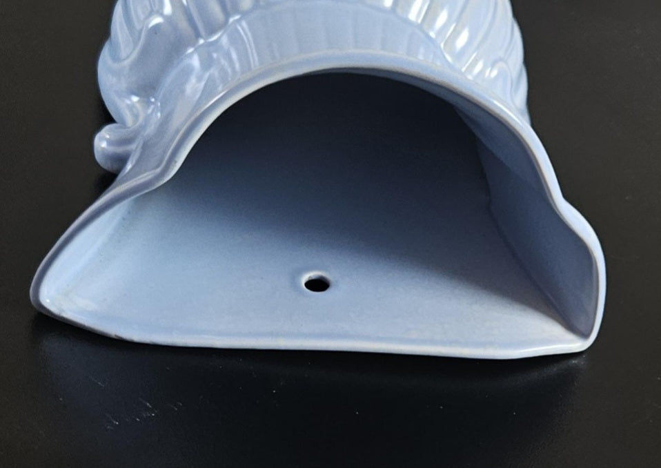 Vintage Wall Vase Crown Devon England Blue Ceramic Wall Vase Vase Urn Display Wall Mounted circa 1950-60’s