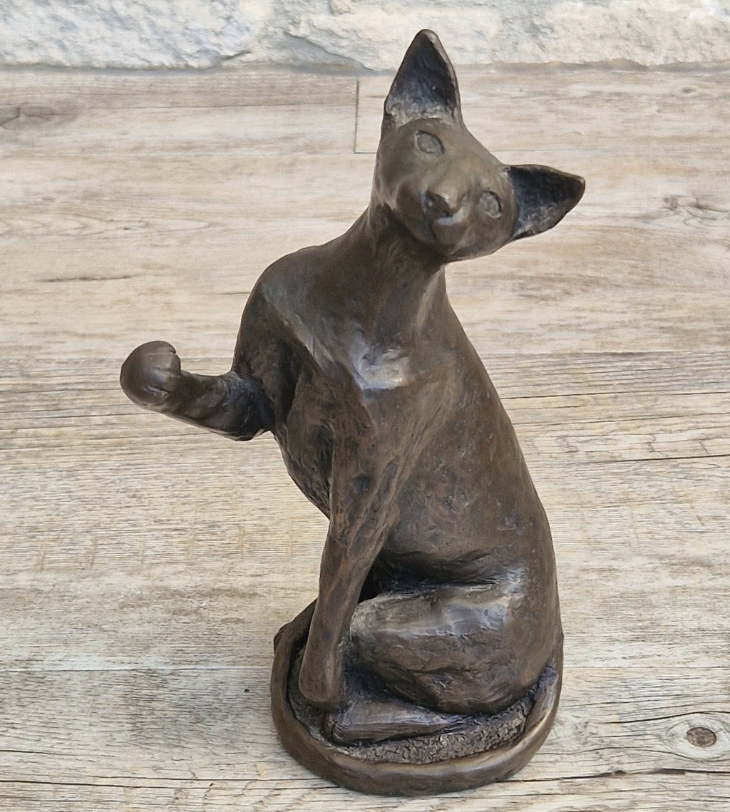 Rare Paul Jenkins Frith Sculpture Tango Cat Cold Cast Bronze Figurine 21cm Perfect Condition