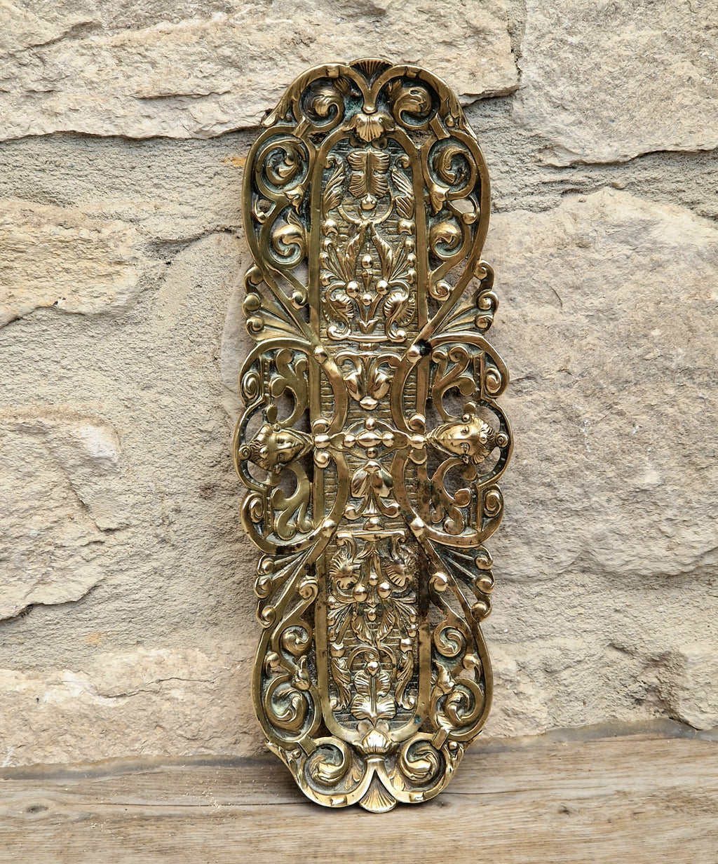 Antique Renaissance Revival Cast Brass Pen Tray