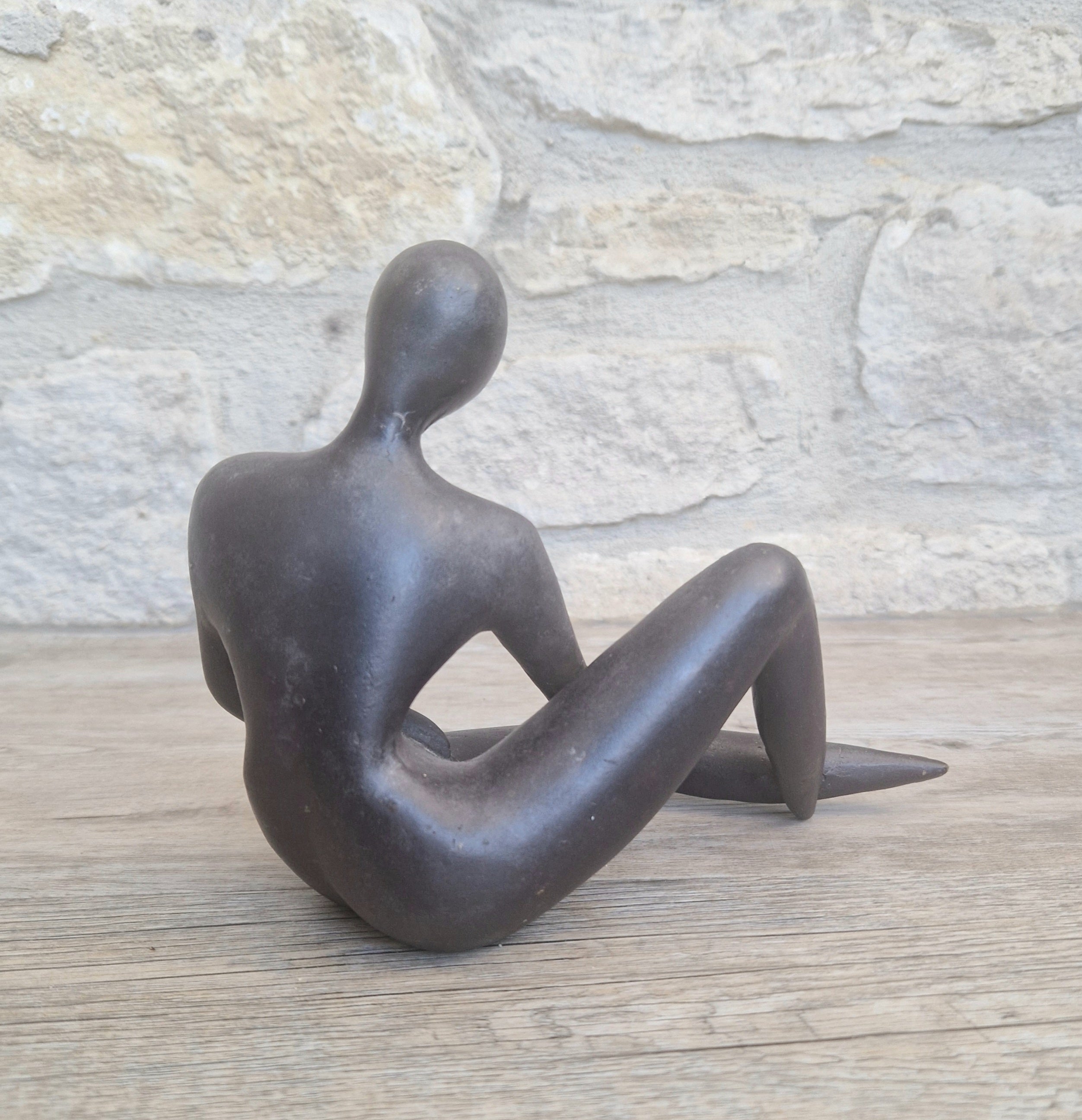 Bronze Stylised Abstract Figural Modern Art Sculpture Vintage