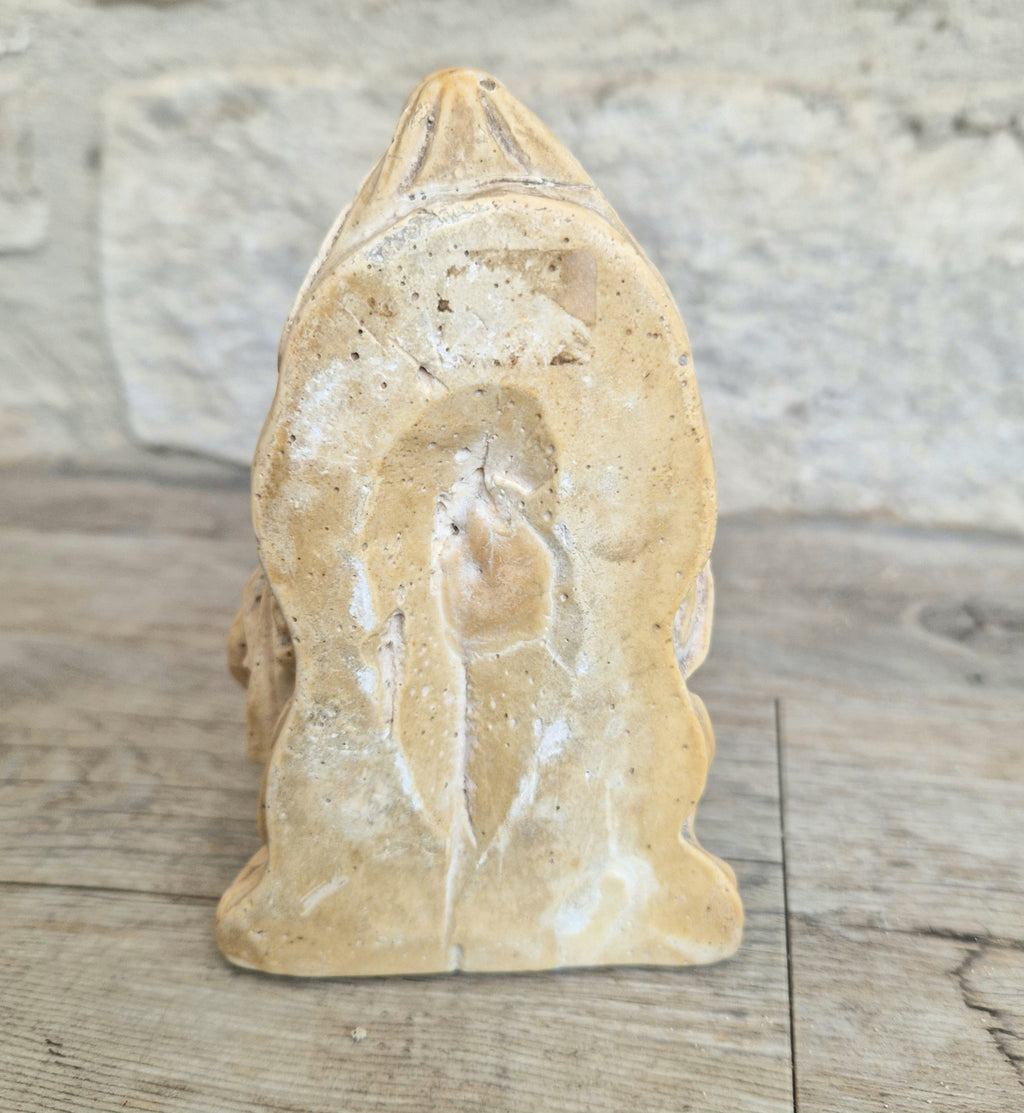 19th Century Antique Meerschaum Figurine Madonna & Child, St John Cherub. Hand-Carved Italian Grand Tour.