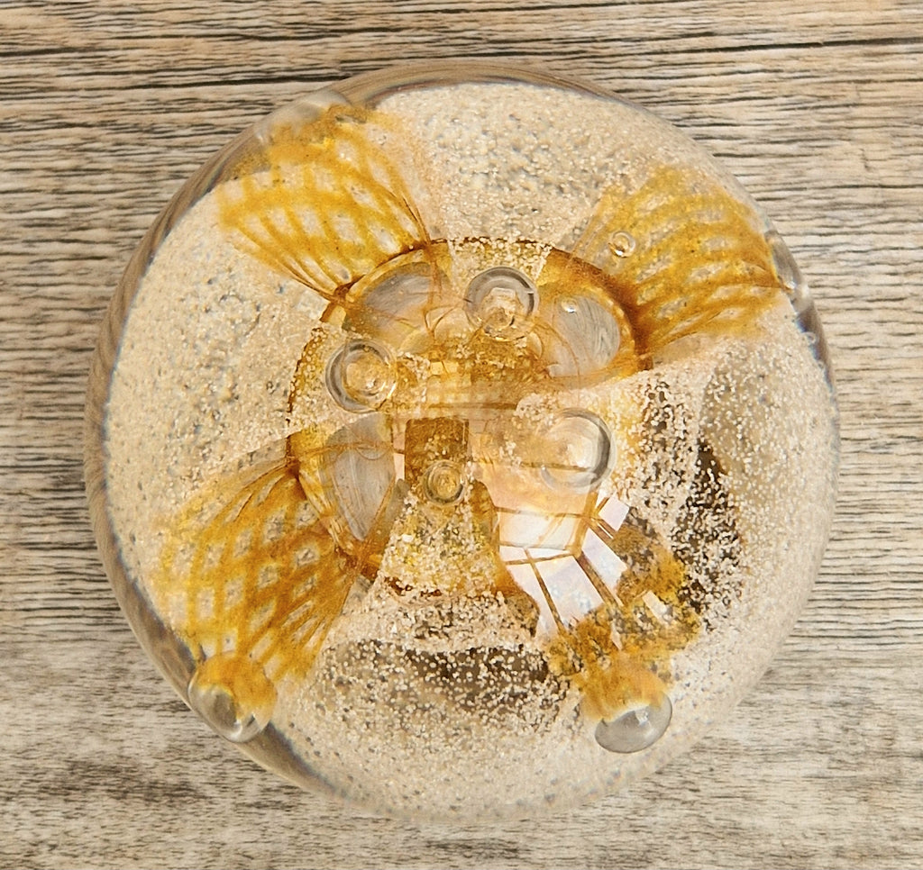 Vintage Caithness Congratulations Glass Paperweight Margot Thomson P65135 8cm