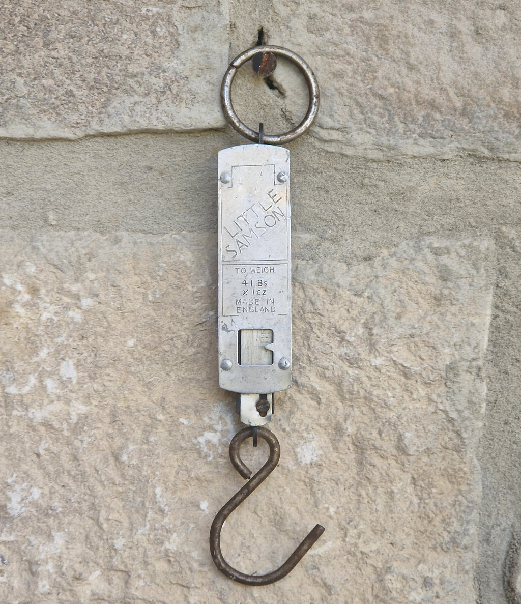 Vintage Salter Little Samson Pocket Scale Hanging Spring Balance Fishing Scales Made England