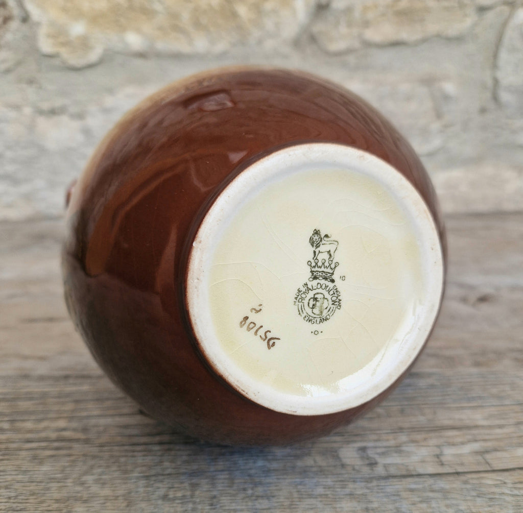 Royal Doulton Charles Dickens Pitcher: Antique Raised Relief Ceramic Jug Made in England