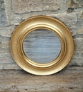 Vintage Gold Gilt Frame Round Wall Mirror Resin 33cm Diameter Hollywood Regency