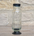 Rare Antique Regency Apothecary Jar c. 1800-1830 English Heavy Lead Crystal Specimen Glass with Fused Inky Blue-Black Rim & Foot