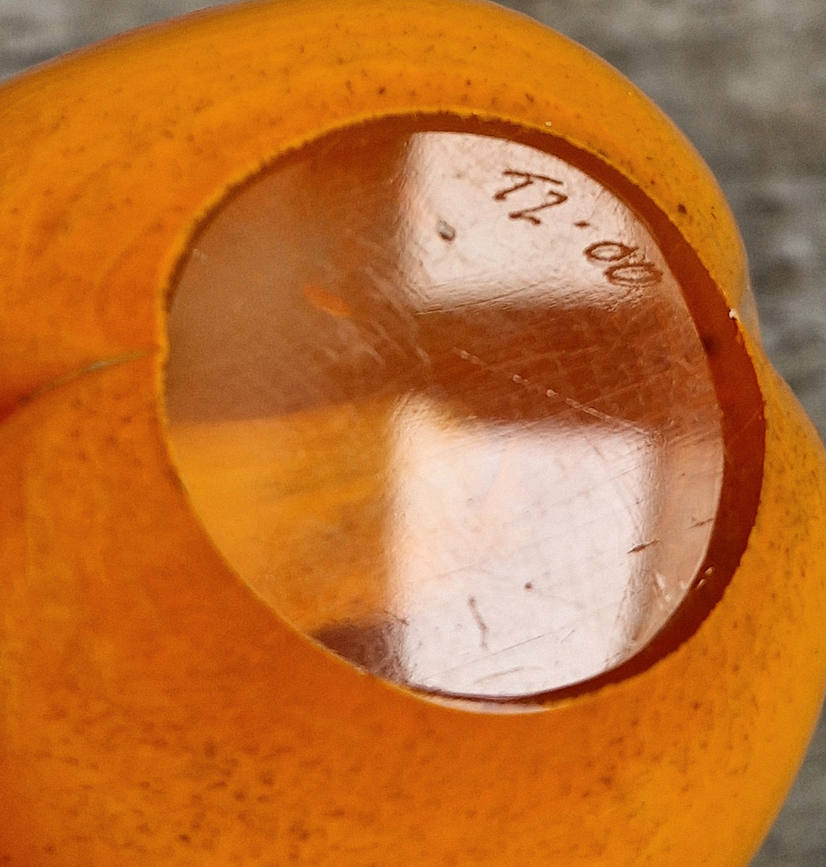 Oiva Toikka Iittala Nuutajärvi Glass Peach Paperweight Frutta Orange Fruit Figurine Finland 2000