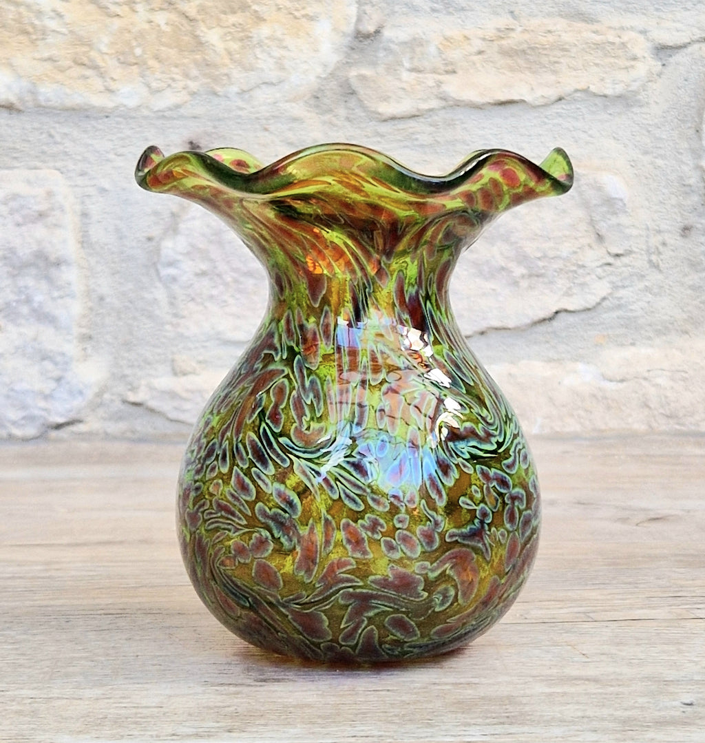 Rare 1925 Loetz Ausführung 237 Iridescent Uranium Glass Vase (Shape PN II-5589) — 13cm