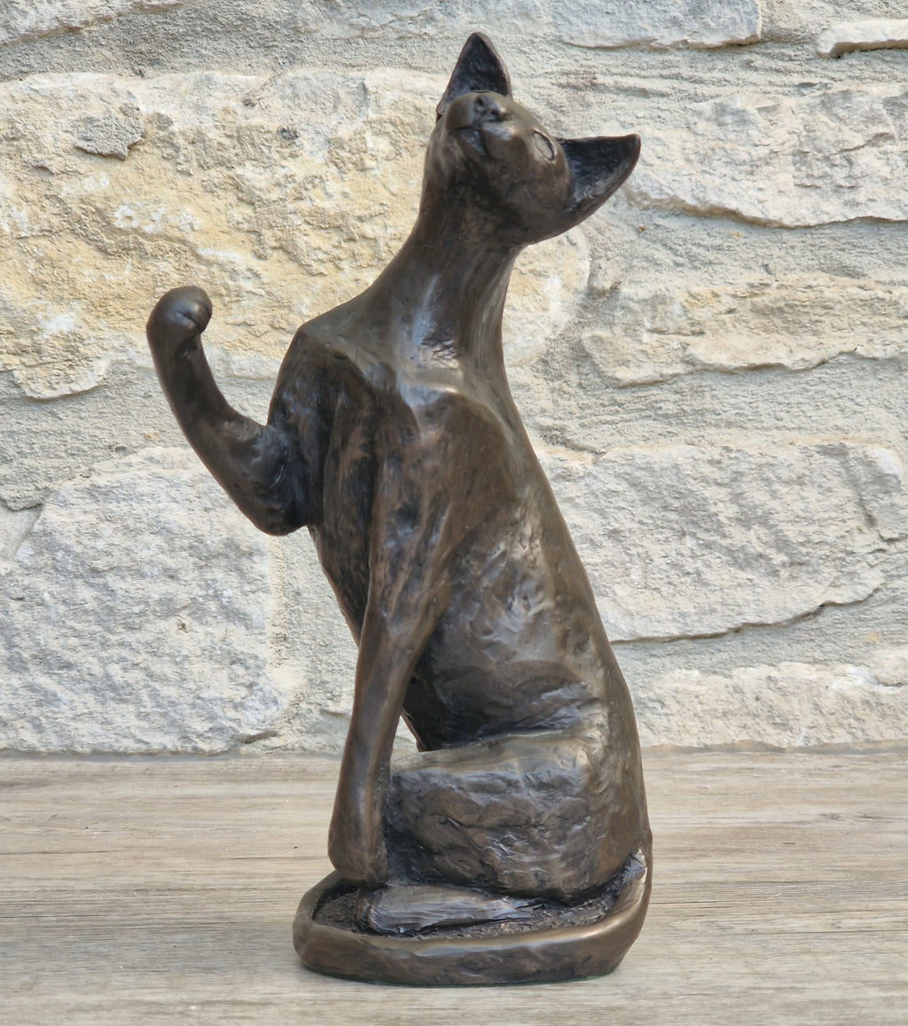 Rare Paul Jenkins Frith Sculpture Tango Cat Cold Cast Bronze Figurine 21cm Perfect Condition