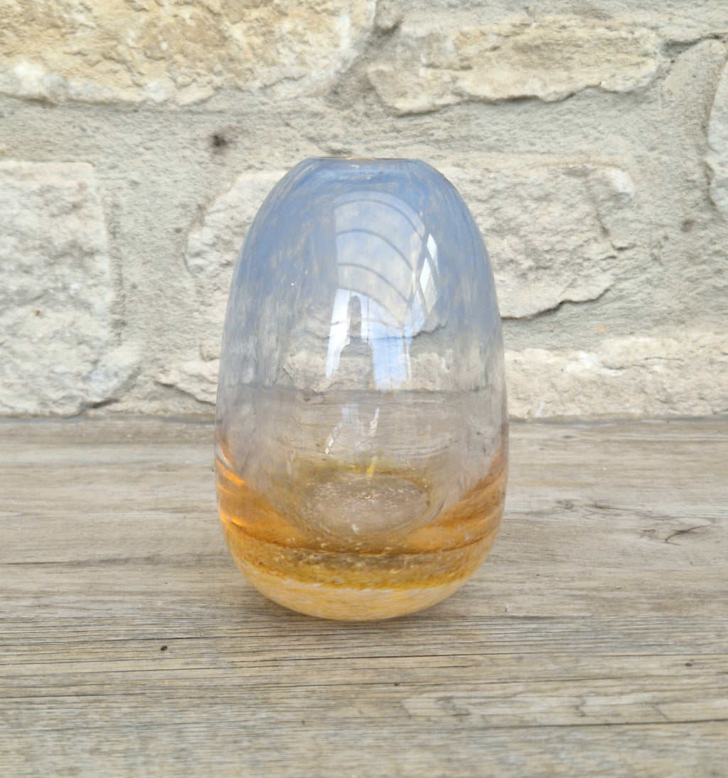 Caithness Studio Glass Vase by Denis Mann Sky & Sand Series Vintage Decor