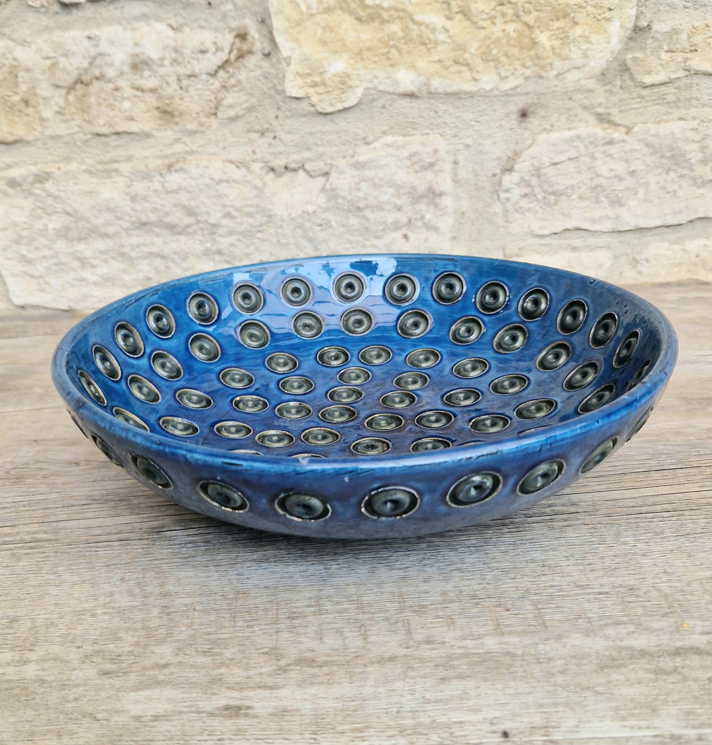 Bitossi for Rosenthal Netter: Mid-Century Blue Ceramic Bowl by Aldo Londi
