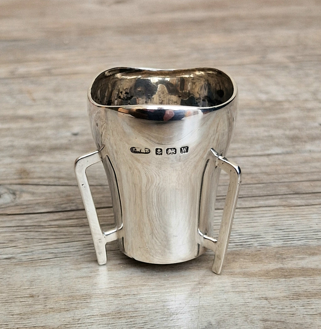 Celtic Revival Sterling Silver Mether Cup Tot Measure Birmingham 1921 James Woods & Sons Rare