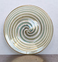 Antique Salviati Murano Glass Dish, Mezza Filigrana, Aventurine, Turquoise Blue, Venetian, c.1860–1872, 16.6cm, Perfect Condition