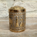 19th Century Brass Rapousse Betel Nut Lidded Decorative Canister