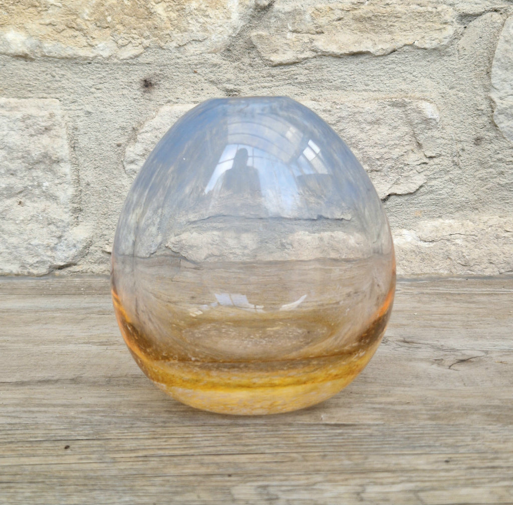 Caithness Studio Glass Vase by Denis Mann Sky & Sand Series Vintage Decor