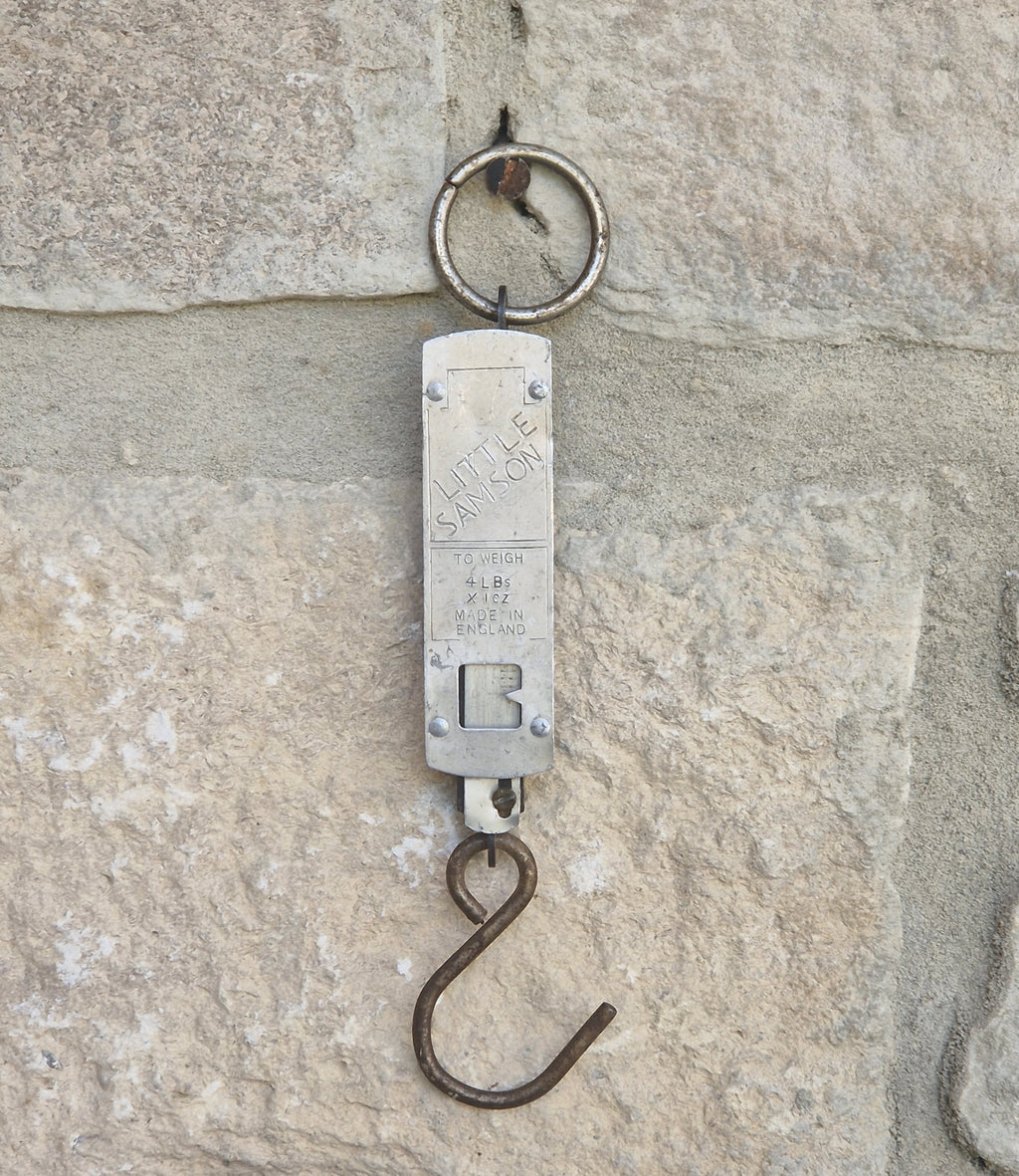 Vintage Salter Little Samson Pocket Scale Hanging Spring Balance Fishing Scales Made England
