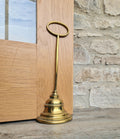 Antique English 19th Century Stepped Half-Bell Cast Brass Door Porter Door Stop