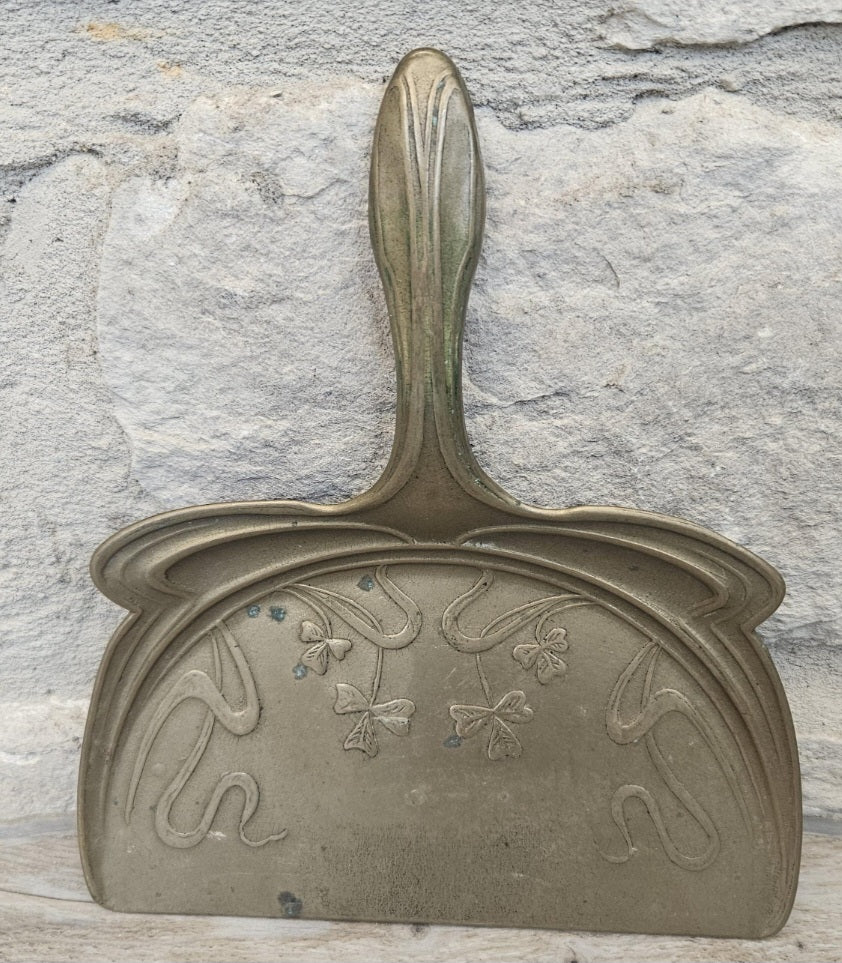 Art Nouveau Solid Brass Silent Butler Crumb Tray 1920s Decor