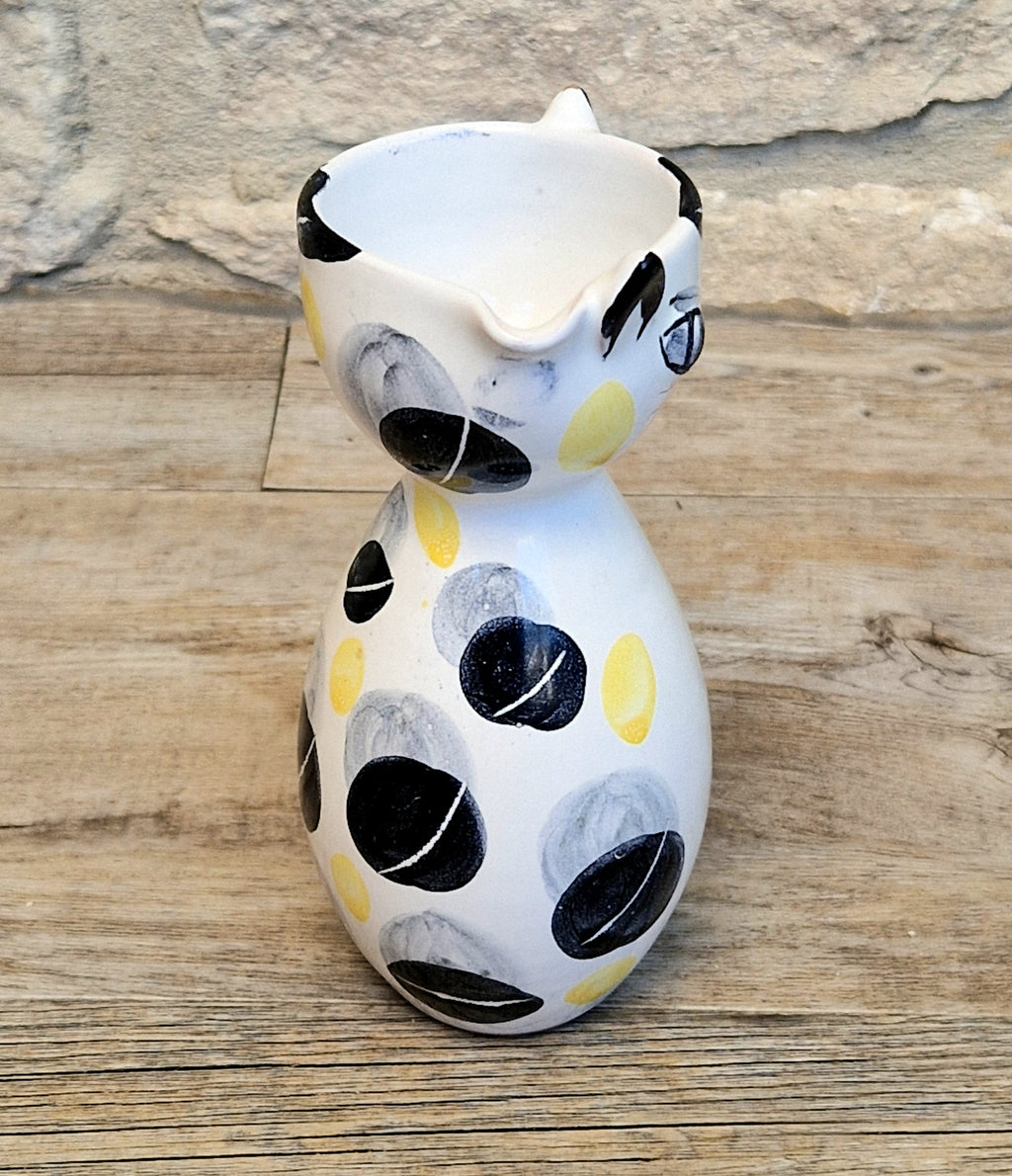 Vintage Italian Ceramic Handpainted Cat Jug 15.5cm