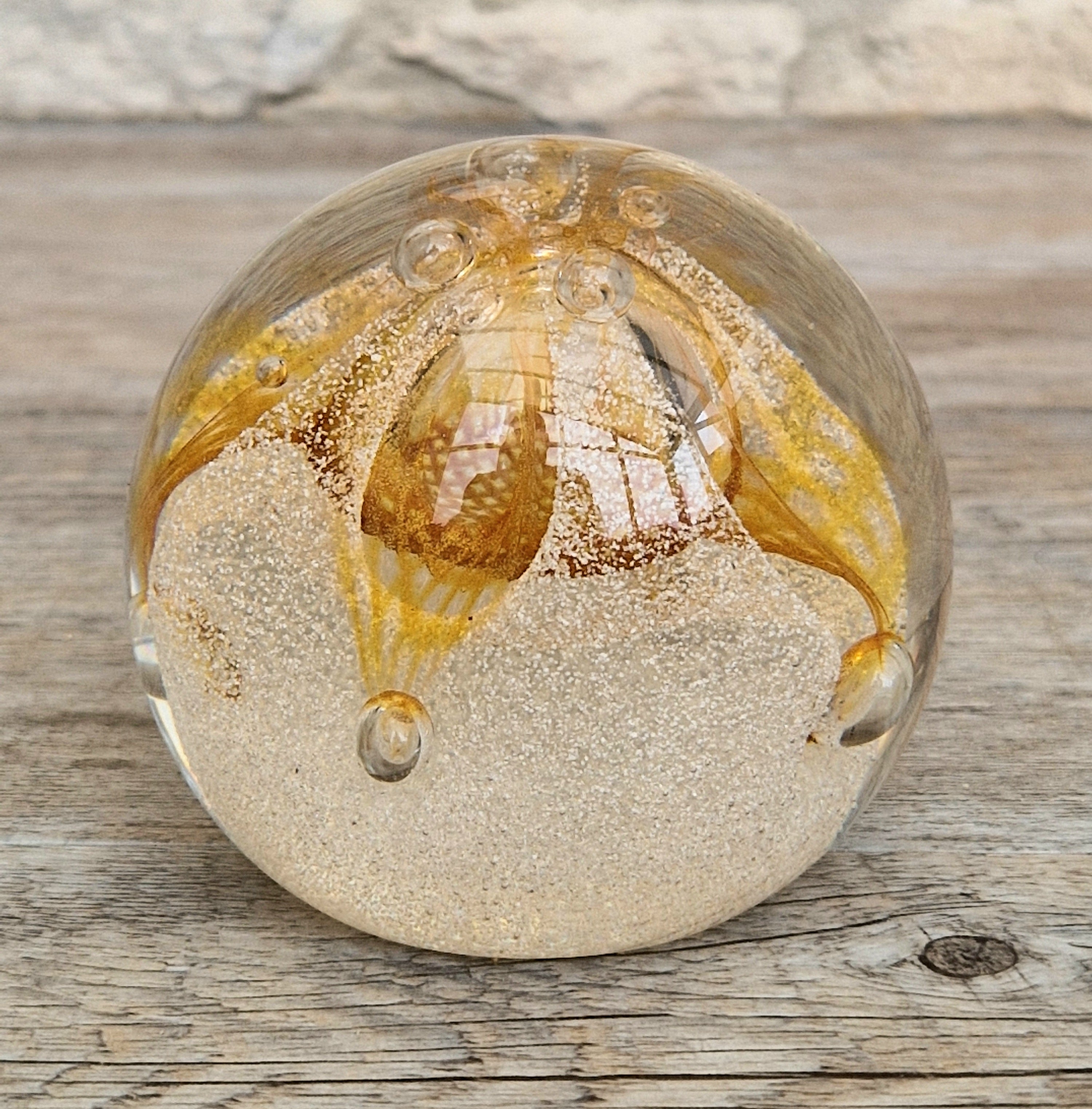 Vintage Caithness Congratulations Glass Paperweight Margot Thomson P65135 8cm