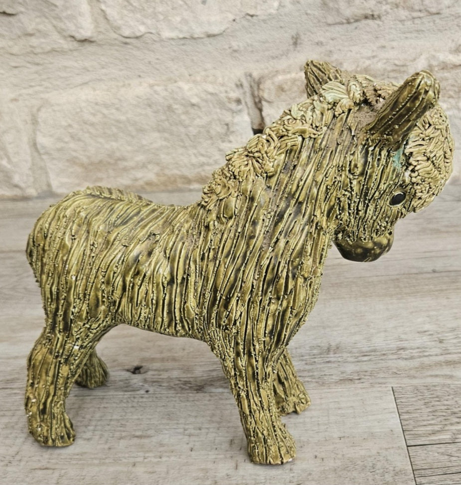 Vintage Yare Designs Spagetti Donkey Figure Ornament Made in England Mcm Donkey