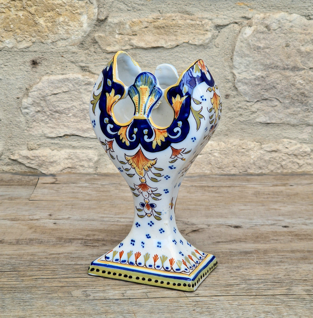 Geo Martel Faience Tulip Vase: Boulogne Sur Mer Art Nouveau Ceramic
