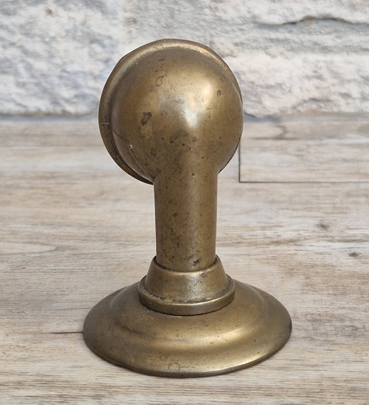 Antique French Brass Tabletop Thermometer, Vintage Industrial Desk Decor Centigrade Gauge