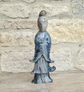 Antique Carved Chinese Agate Figure Kuan Yin Bodhisattva of Compassion *Repair