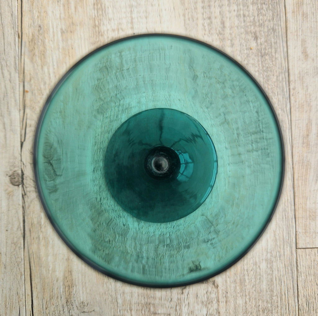 Fine Antique Georgian Tulip Bowl Green Wine Glass Snap Pontil c.1830