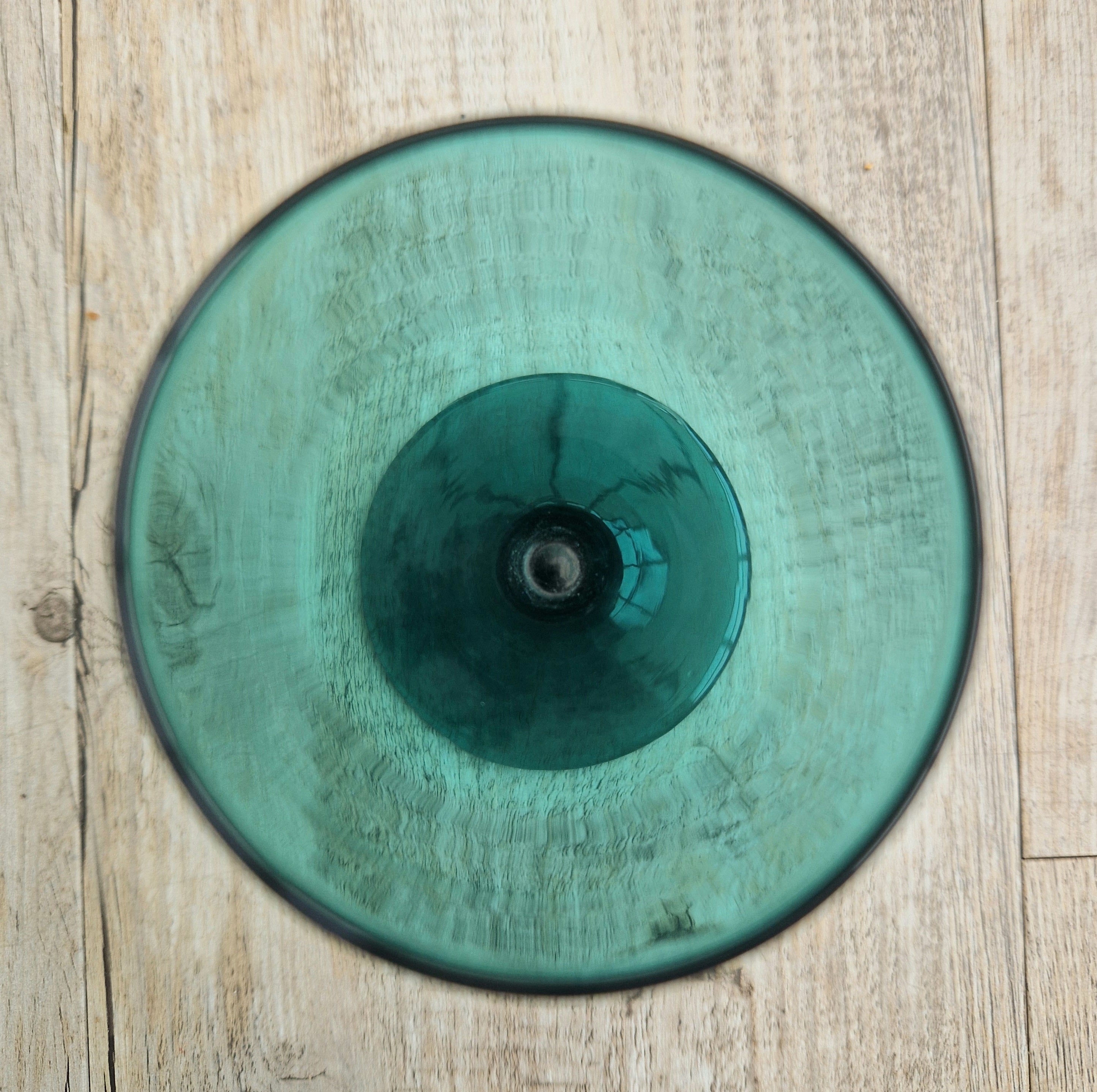 Fine Antique Georgian Tulip Bowl Green Wine Glass Snap Pontil c.1830