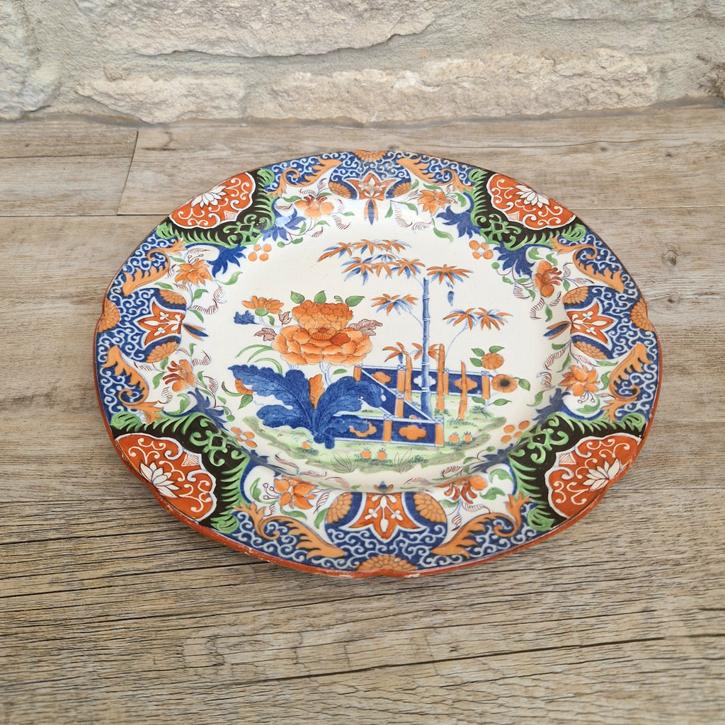 Rare Antique Mason’s Ironstone Imari Pattern Plate, Circa 1820 Georgian Staffordshire Pottery, Excellent Display Condition