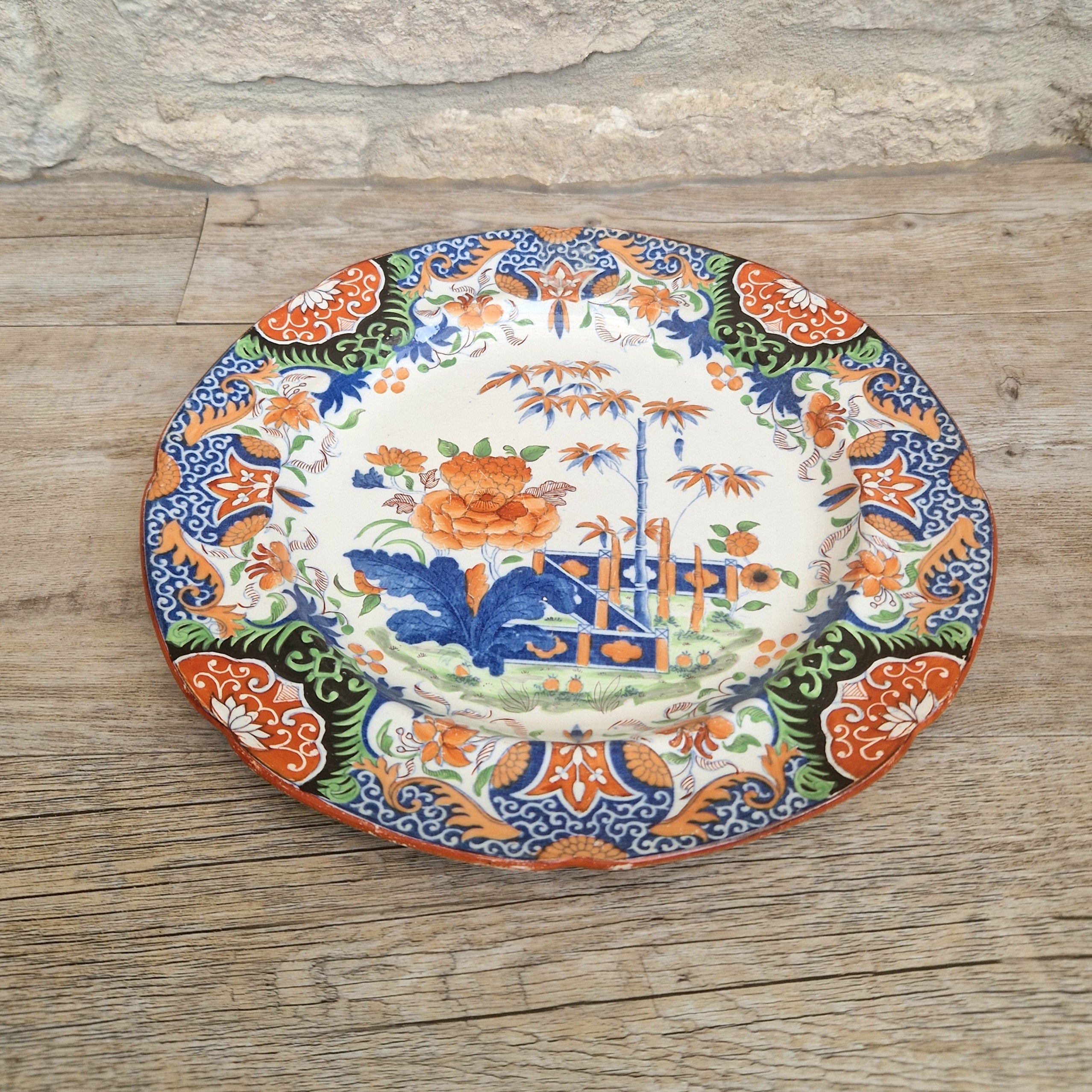 Rare Antique Mason’s Ironstone Imari Pattern Plate, Circa 1820 Georgian Staffordshire Pottery, Excellent Display Condition