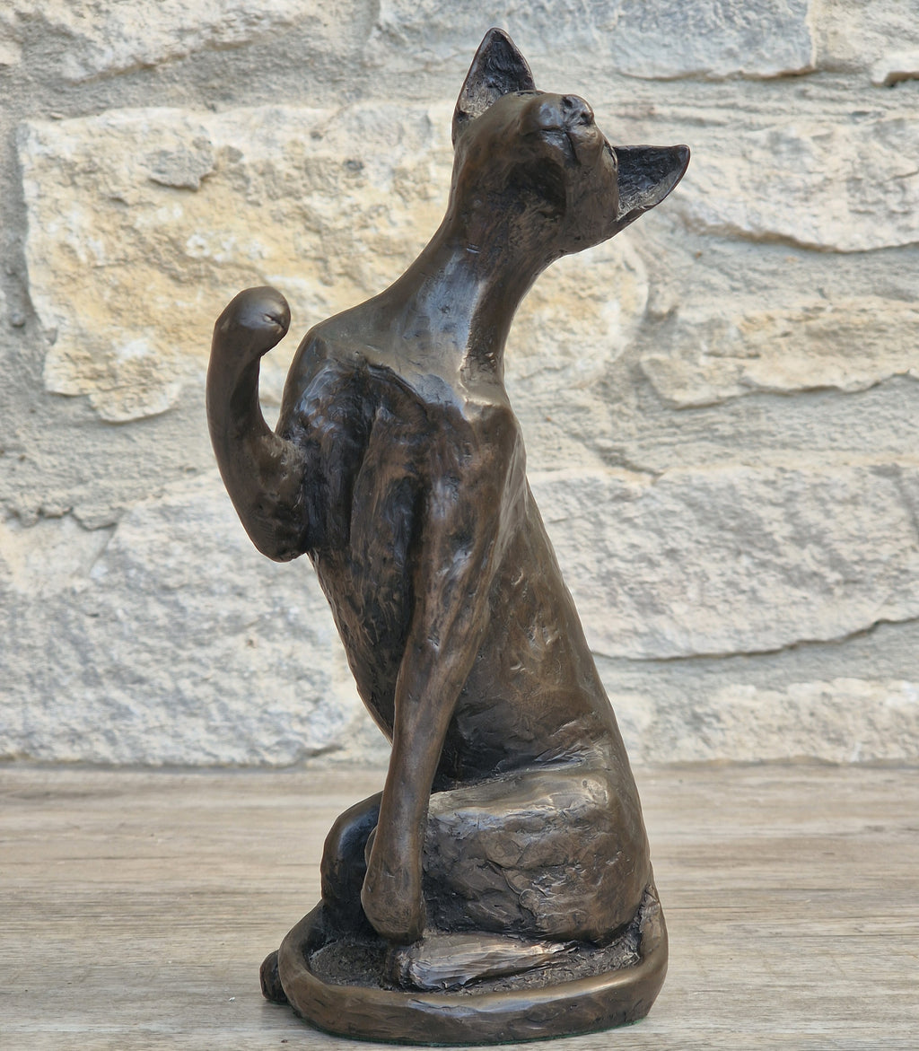 Rare Paul Jenkins Frith Sculpture Tango Cat Cold Cast Bronze Figurine 21cm Perfect Condition