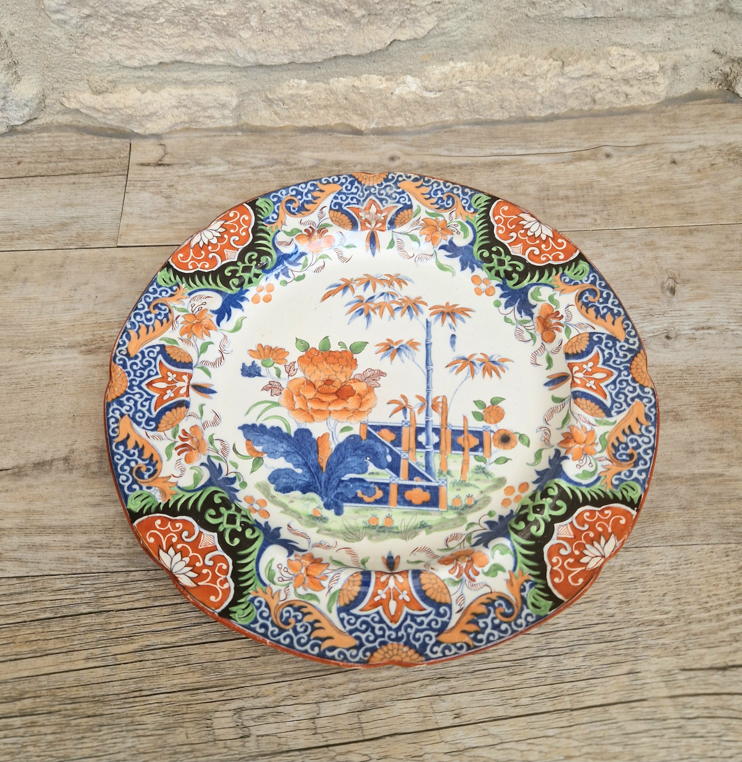 Rare Antique Mason’s Ironstone Imari Pattern Plate, Circa 1820 Georgian Staffordshire Pottery, Excellent Display Condition