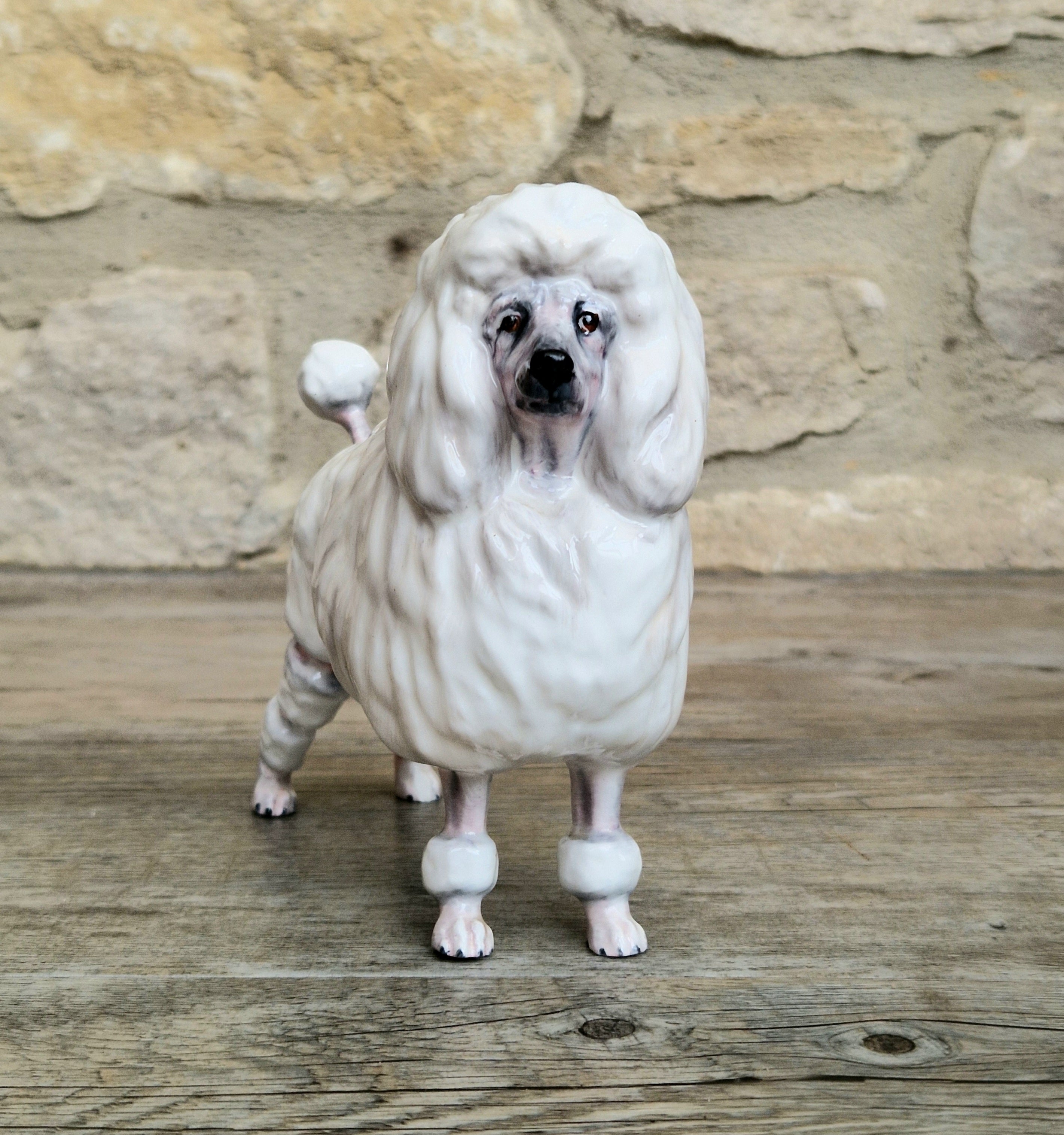 Royal Doulton Vintage White Poodle Dog Ceramic Figurine HN2631 by Peggy Davis 1952-85