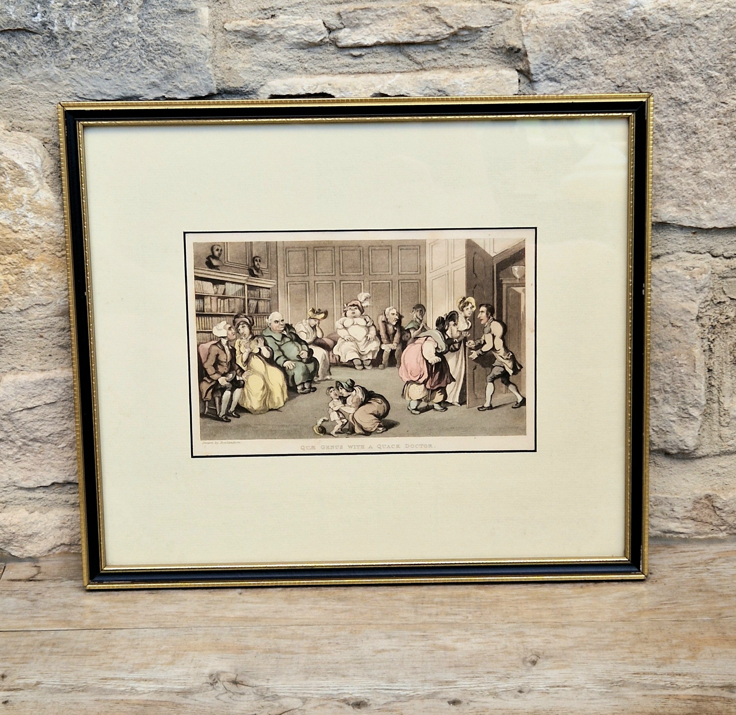 Thomas Rowlandson Lithograph Print 'Quae Genus, With A Quack Doctor' Framed Wall Art