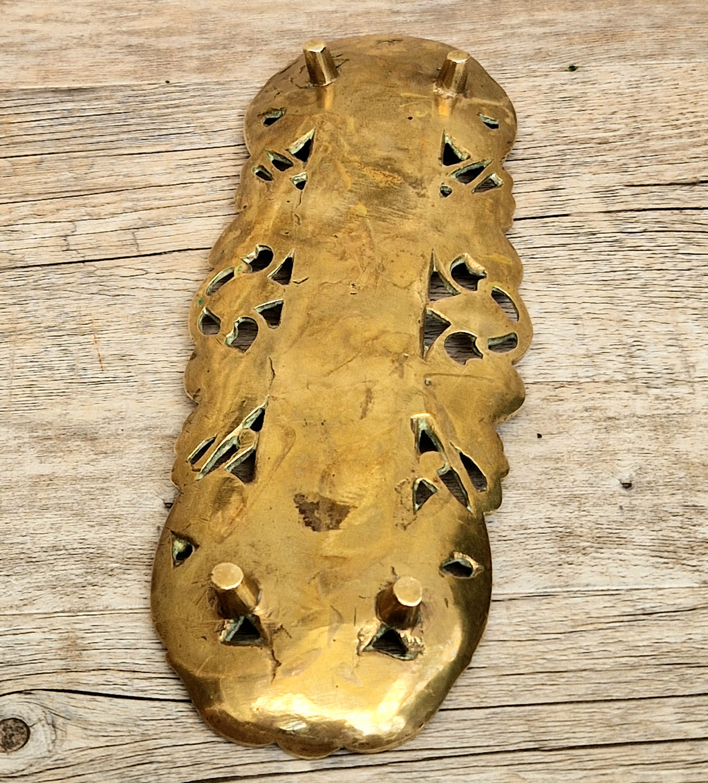 Antique Renaissance Revival Cast Brass Pen Tray
