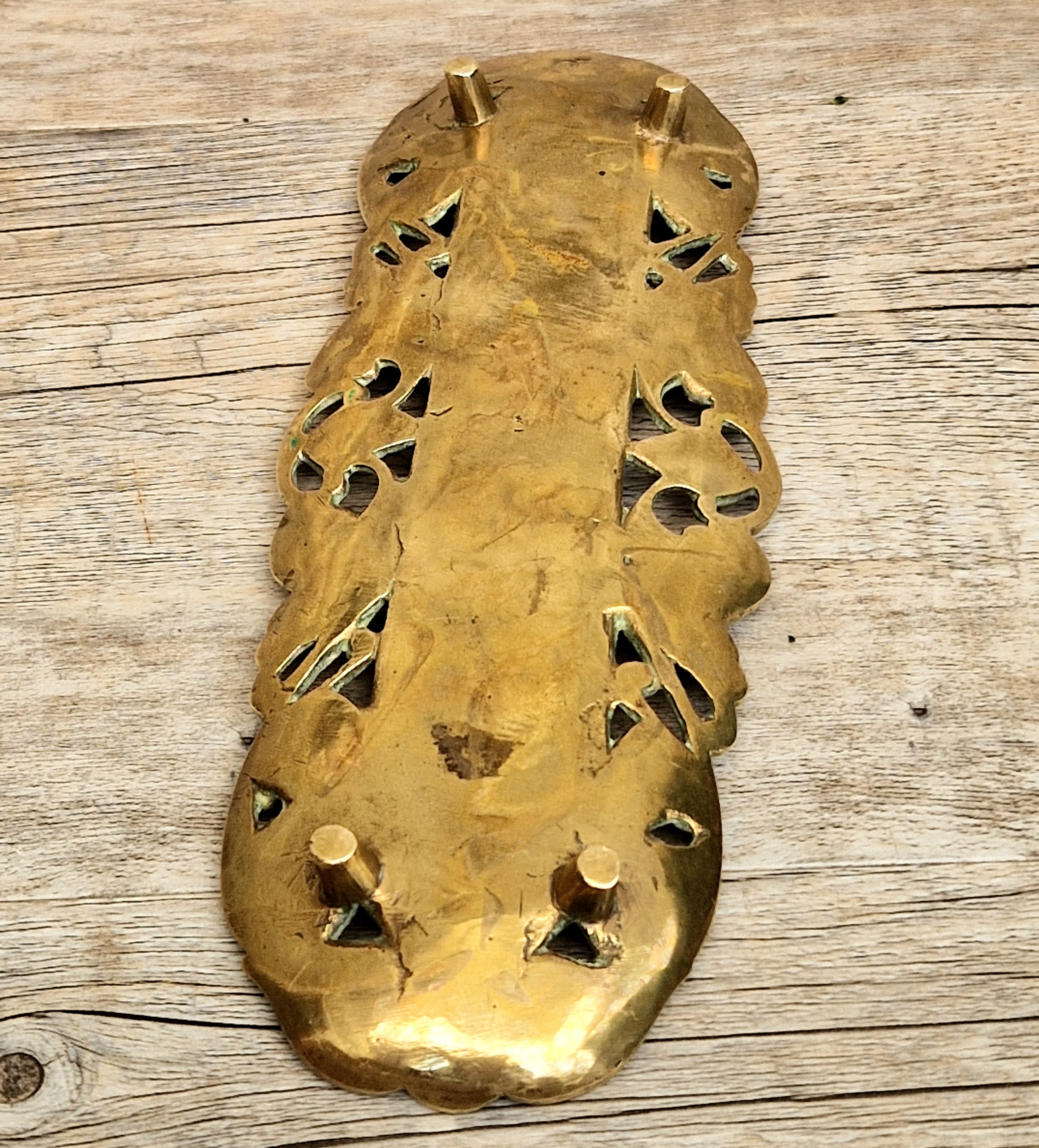 Antique Renaissance Revival Cast Brass Pen Tray