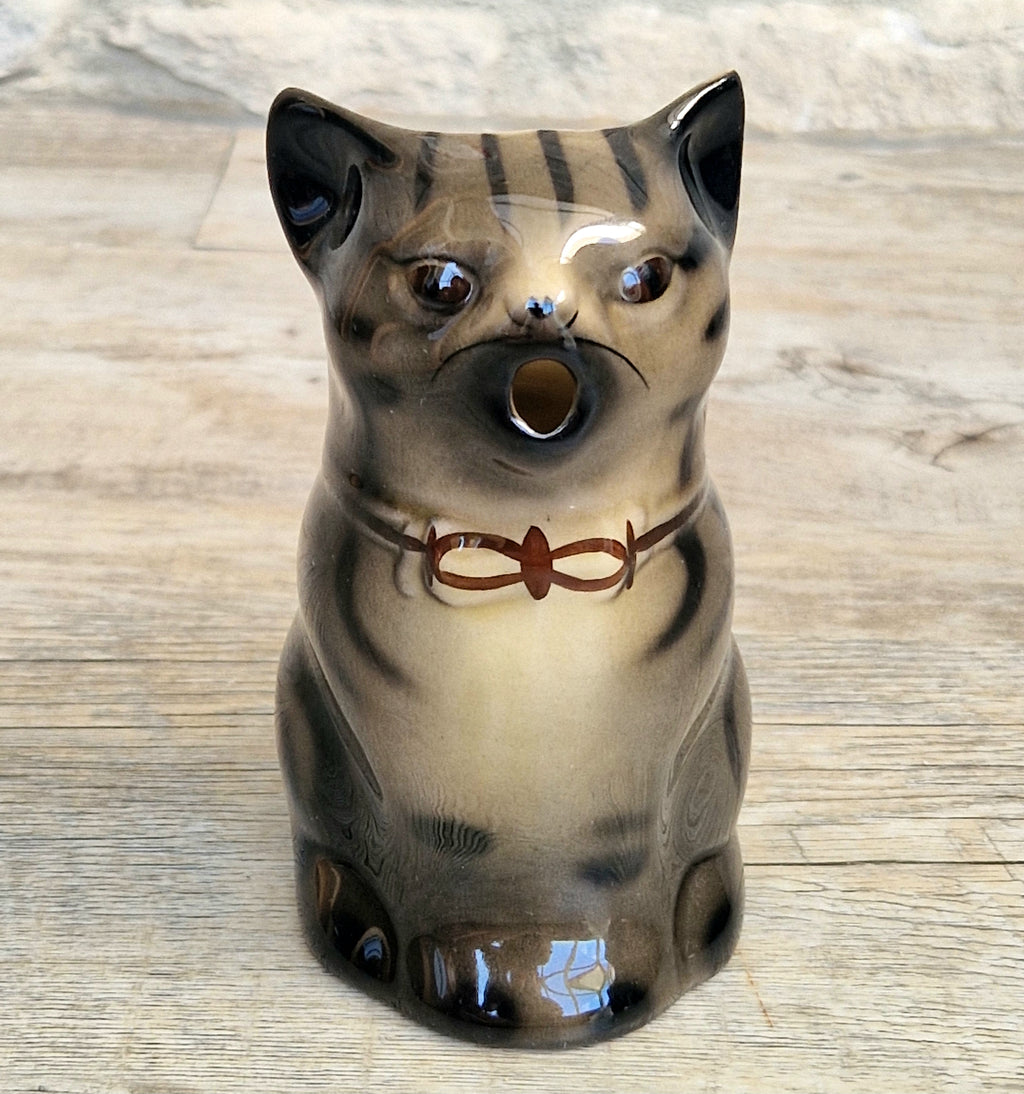 Vintage 1970's Tony Wood Studio Ceramic Bengal Cat Creamer Jug