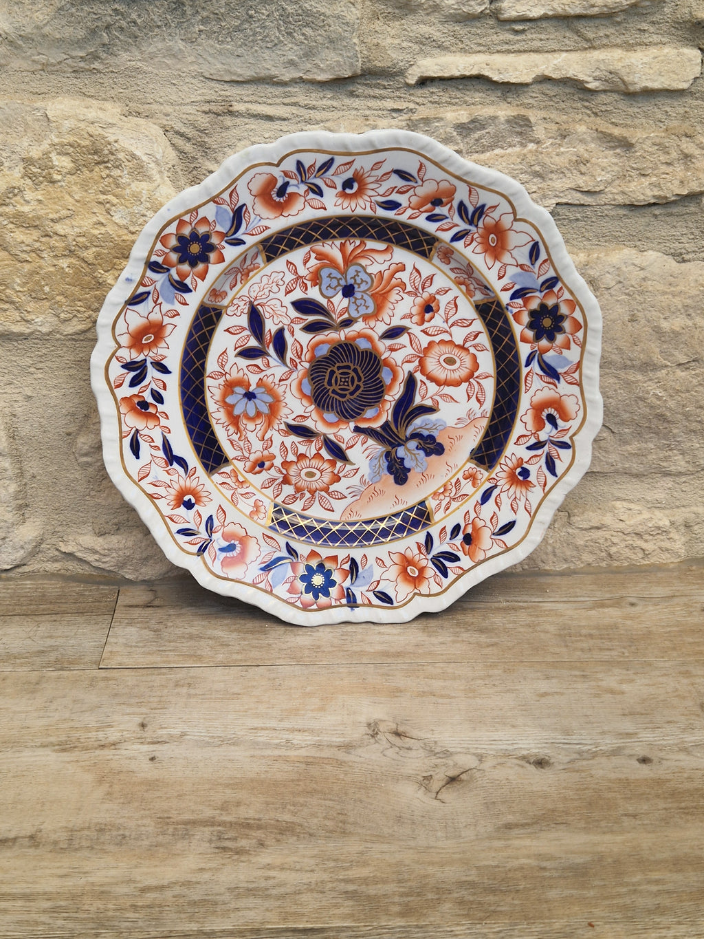 Antique 1820 Hicks Meigh Ironstone Imari Plate 26cm Stone China Pattern 13