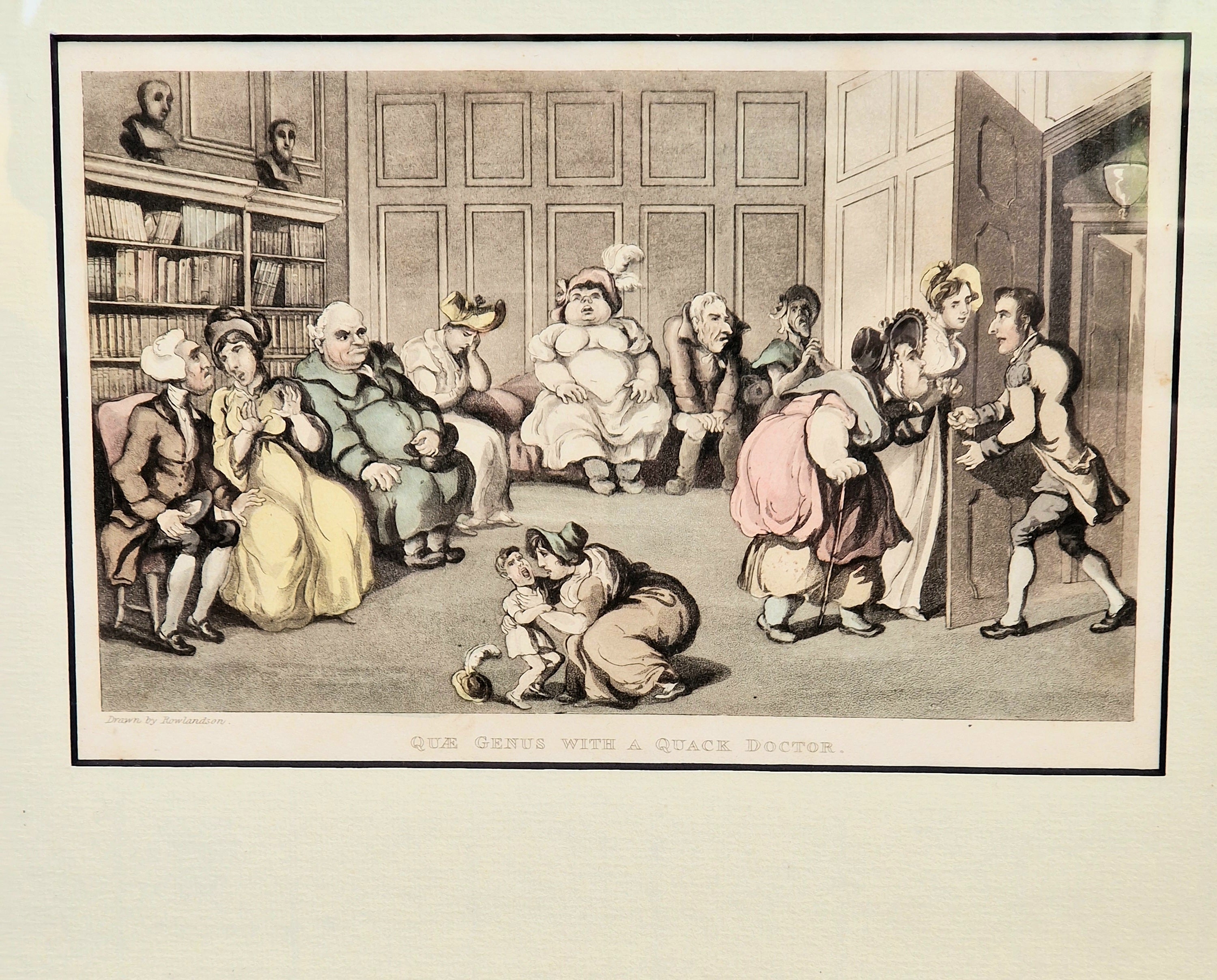 Thomas Rowlandson Lithograph Print 'Quae Genus, With A Quack Doctor' Framed Wall Art