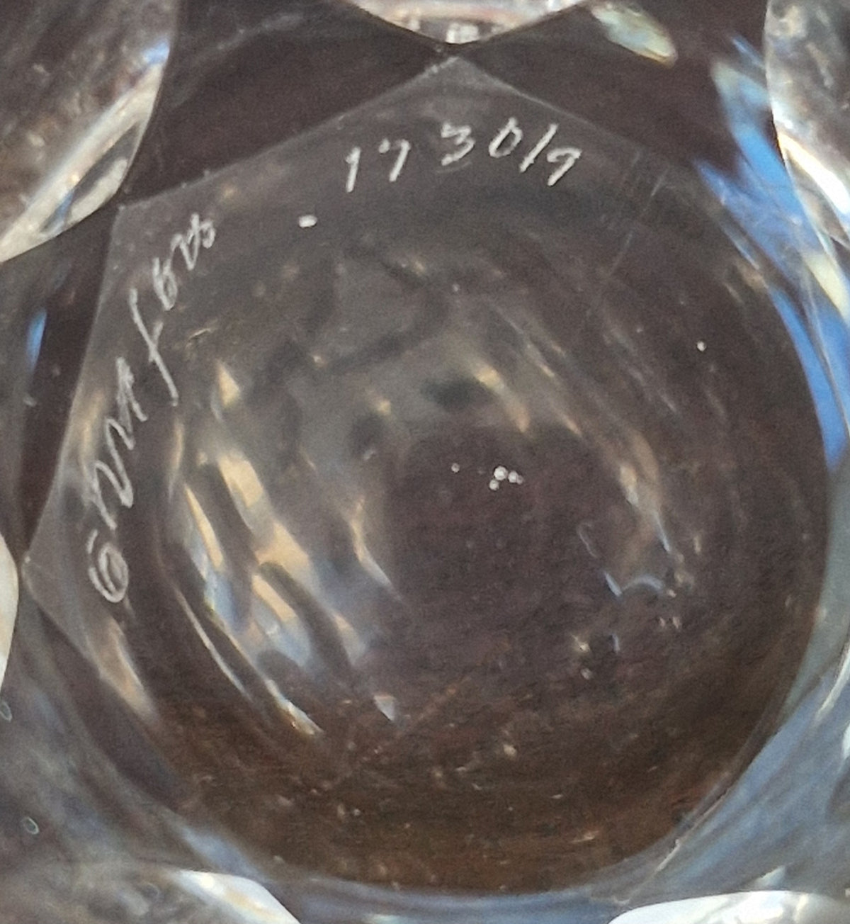 Antique 1930s Orrefors Sweden Sven Palmqvist Optic Cut Crystal Vase 1730/7 Art Deco