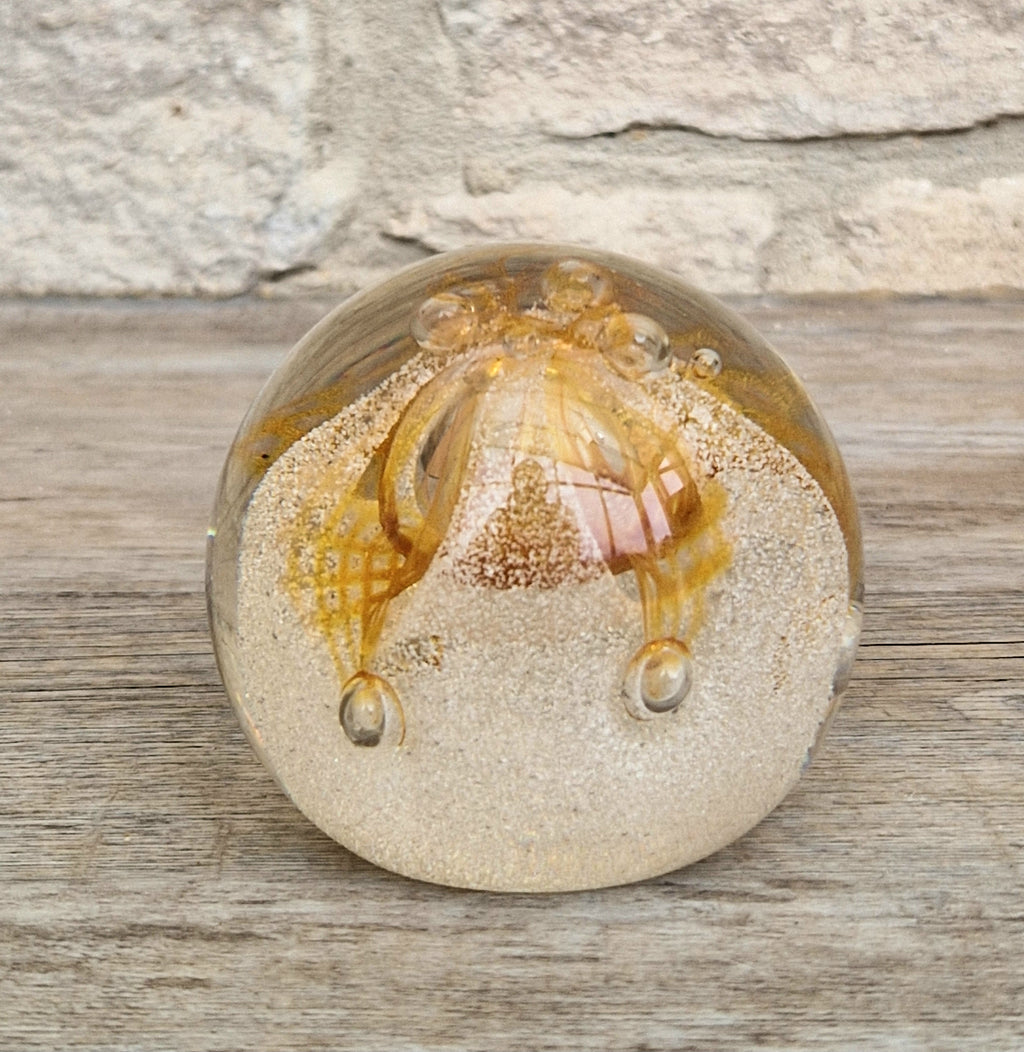 Vintage Caithness Congratulations Glass Paperweight Margot Thomson P65135 8cm