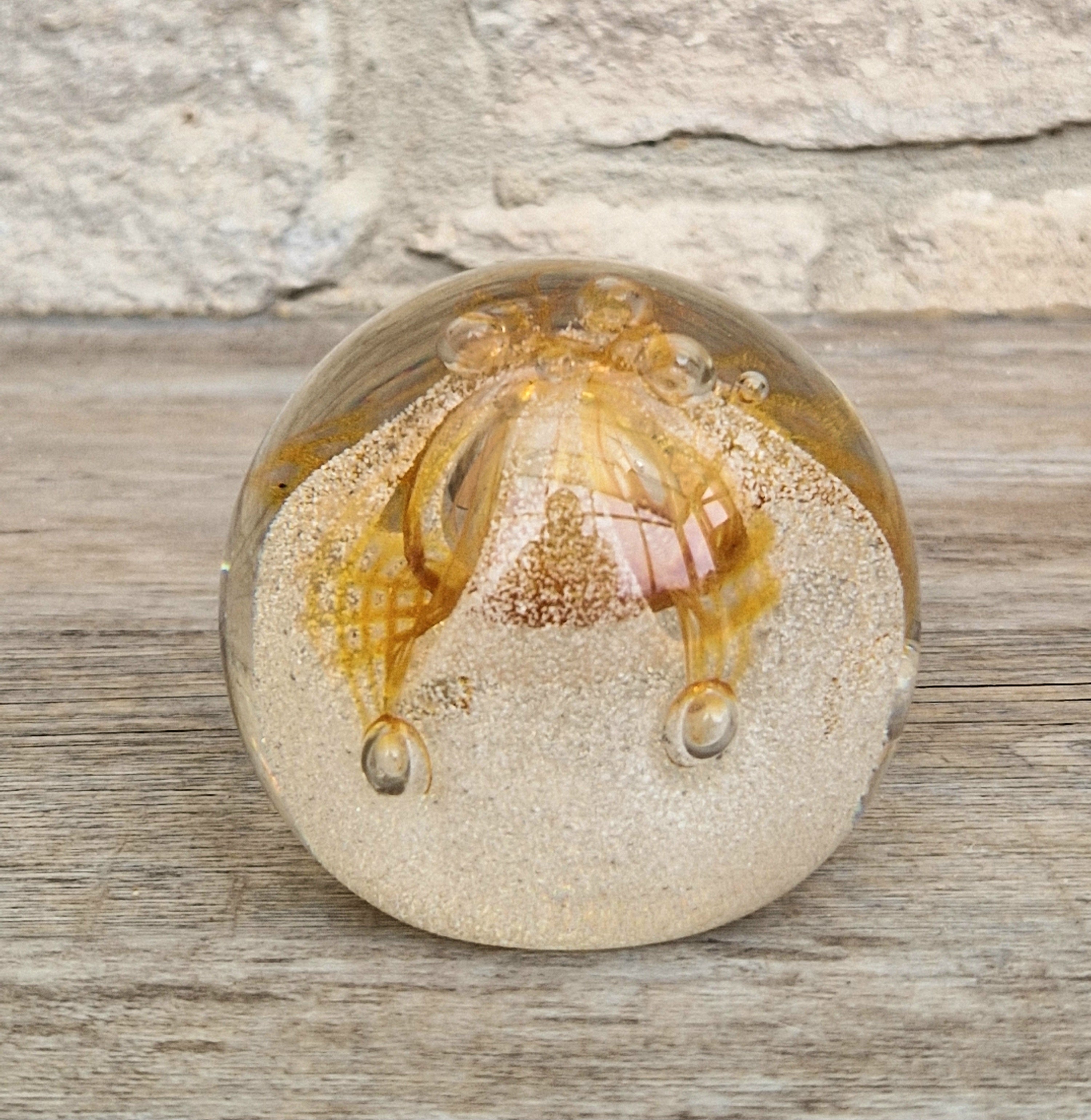 Vintage Caithness Congratulations Glass Paperweight Margot Thomson P65135 8cm