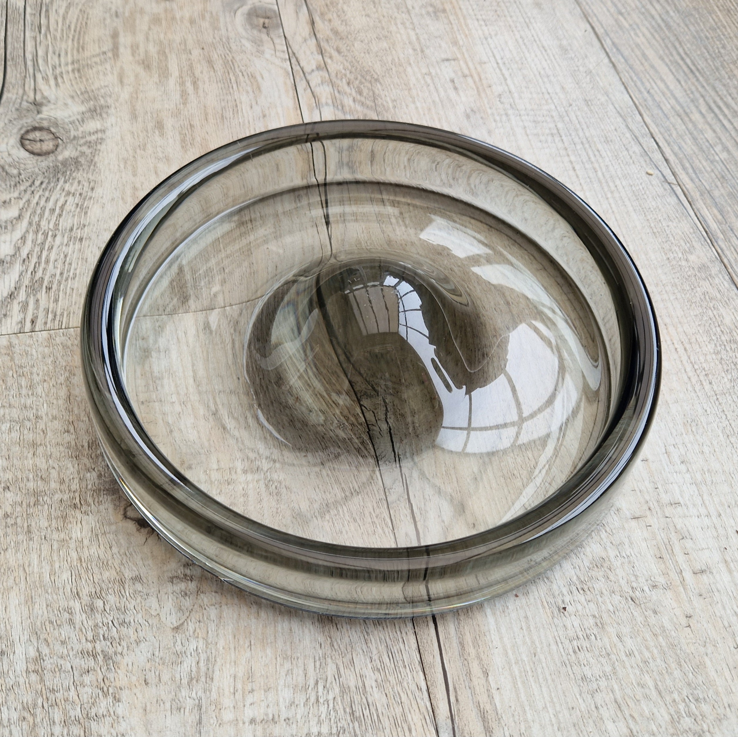 Holmegaard Denmark Art Glass Bowl: Per Lütken 'Fried Egg' Centerpiece