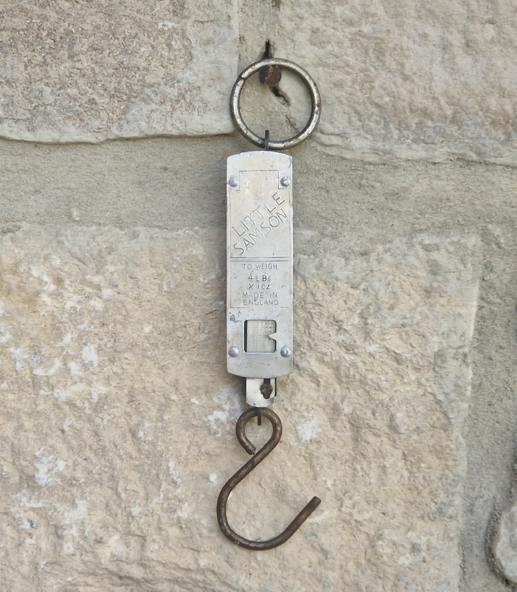 Vintage Salter Little Samson Pocket Scale Hanging Spring Balance Fishing Scales Made England
