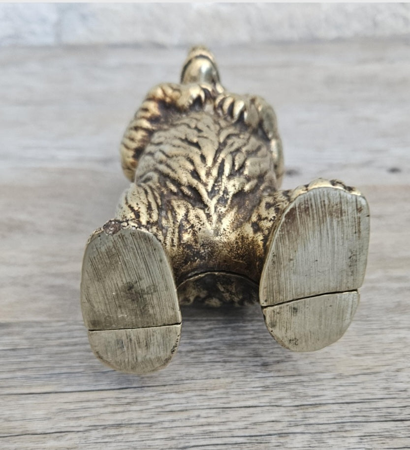 Brass Bear Money Box 15cm Tall Antique Victorian England