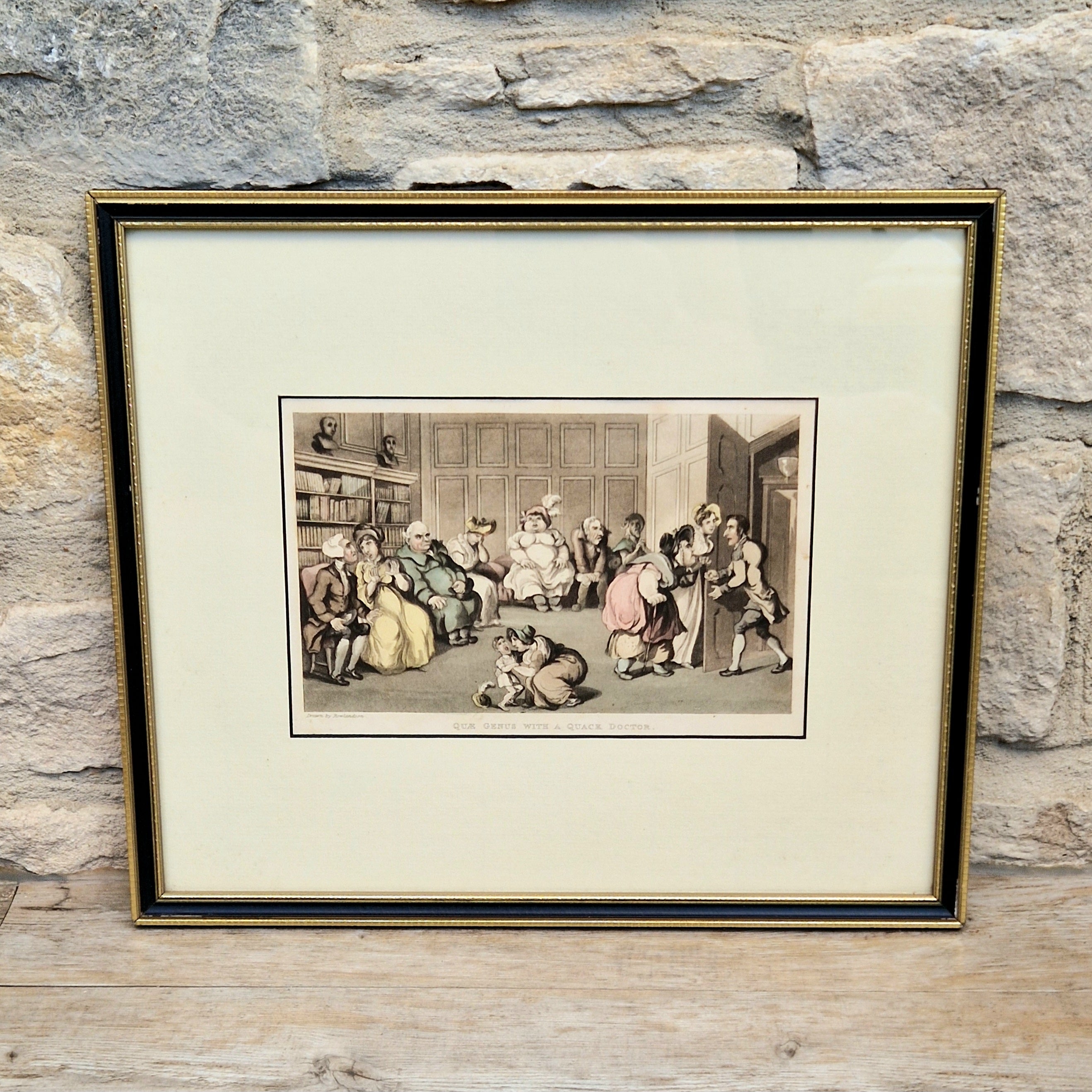 Thomas Rowlandson Lithograph Print 'Quae Genus, With A Quack Doctor' Framed Wall Art