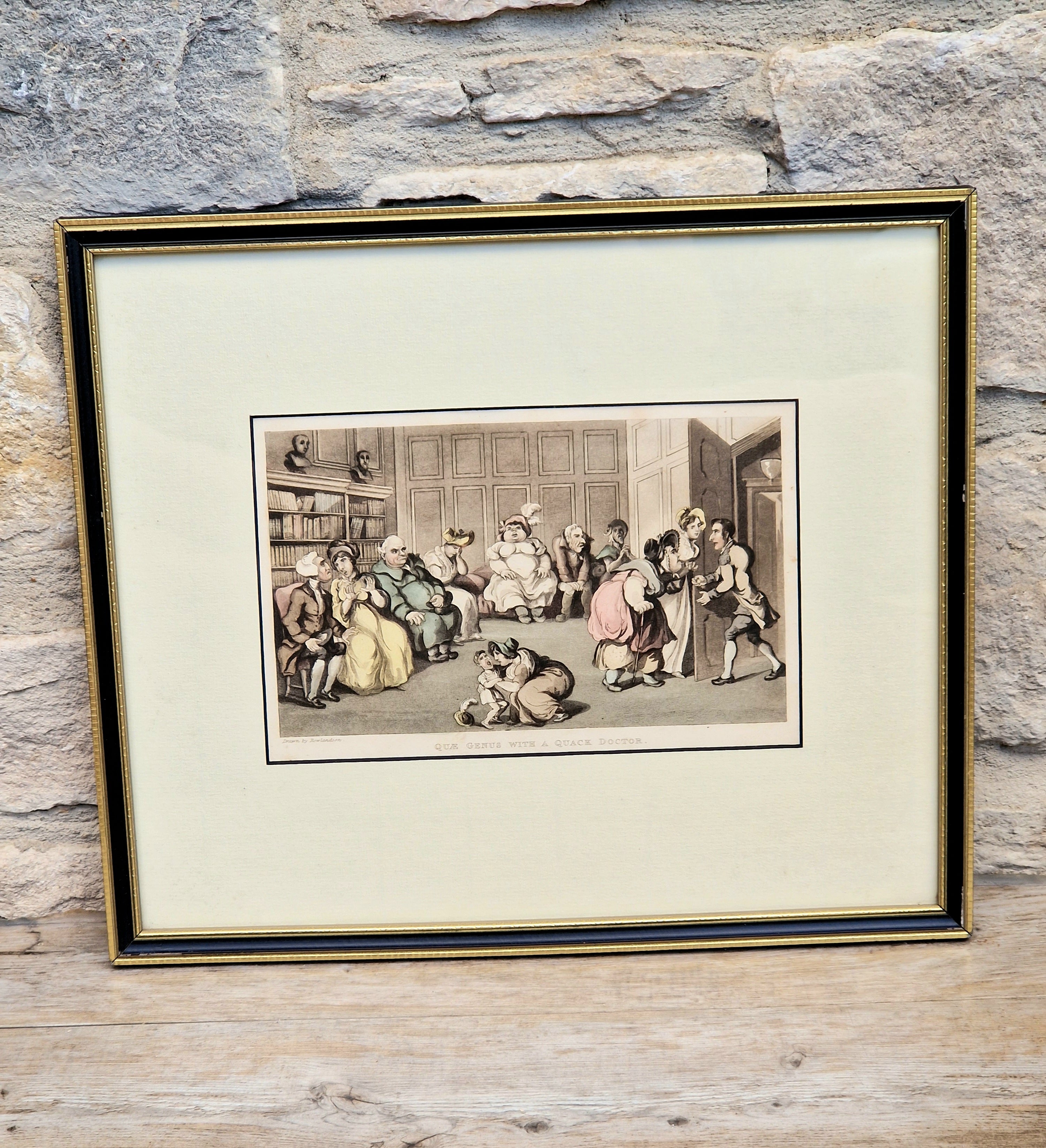 Thomas Rowlandson Lithograph Print 'Quae Genus, With A Quack Doctor' Framed Wall Art
